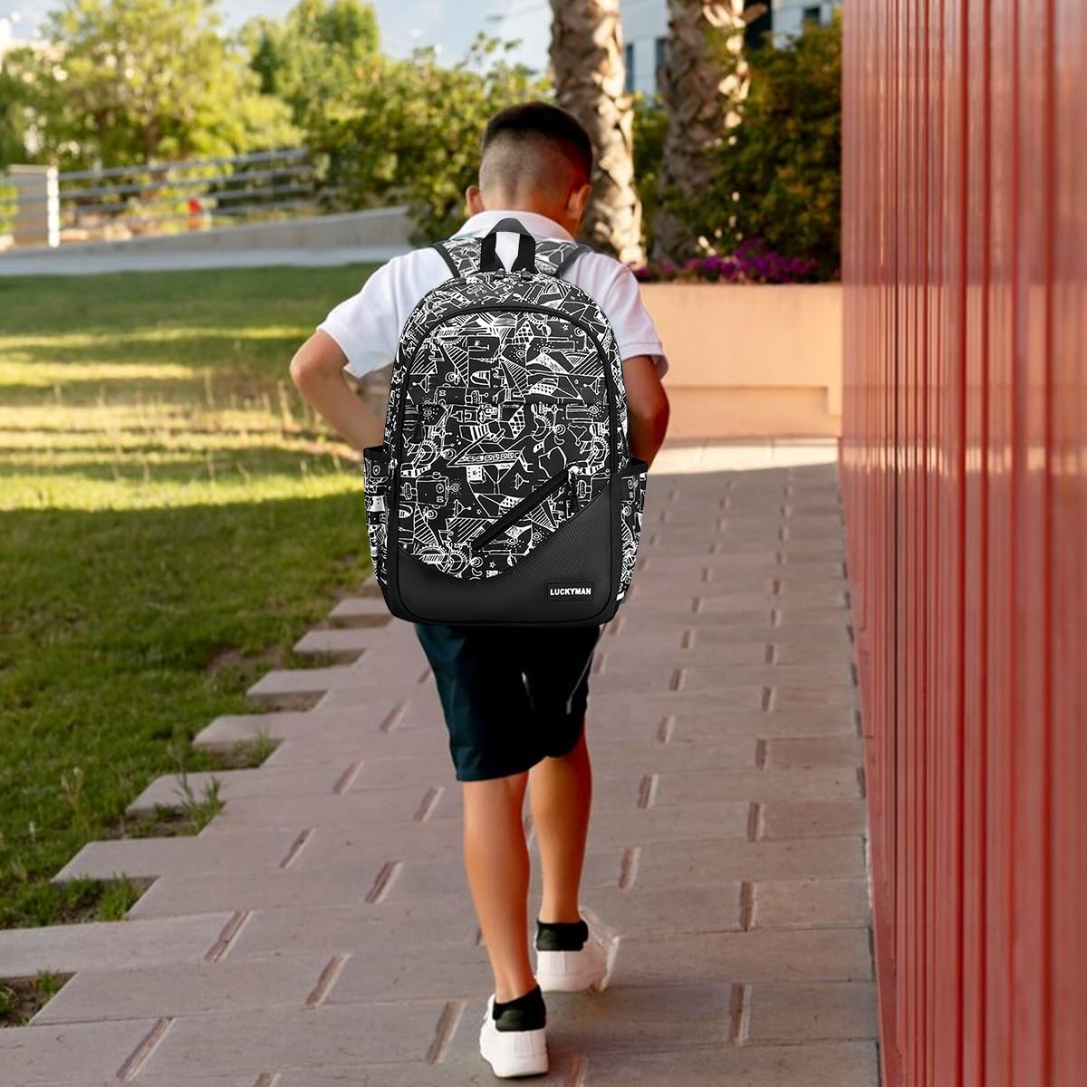 GUSTAVE Backpack for College and Travel with 16-Inch Capacity and Dual Carry Options | Black Nylon