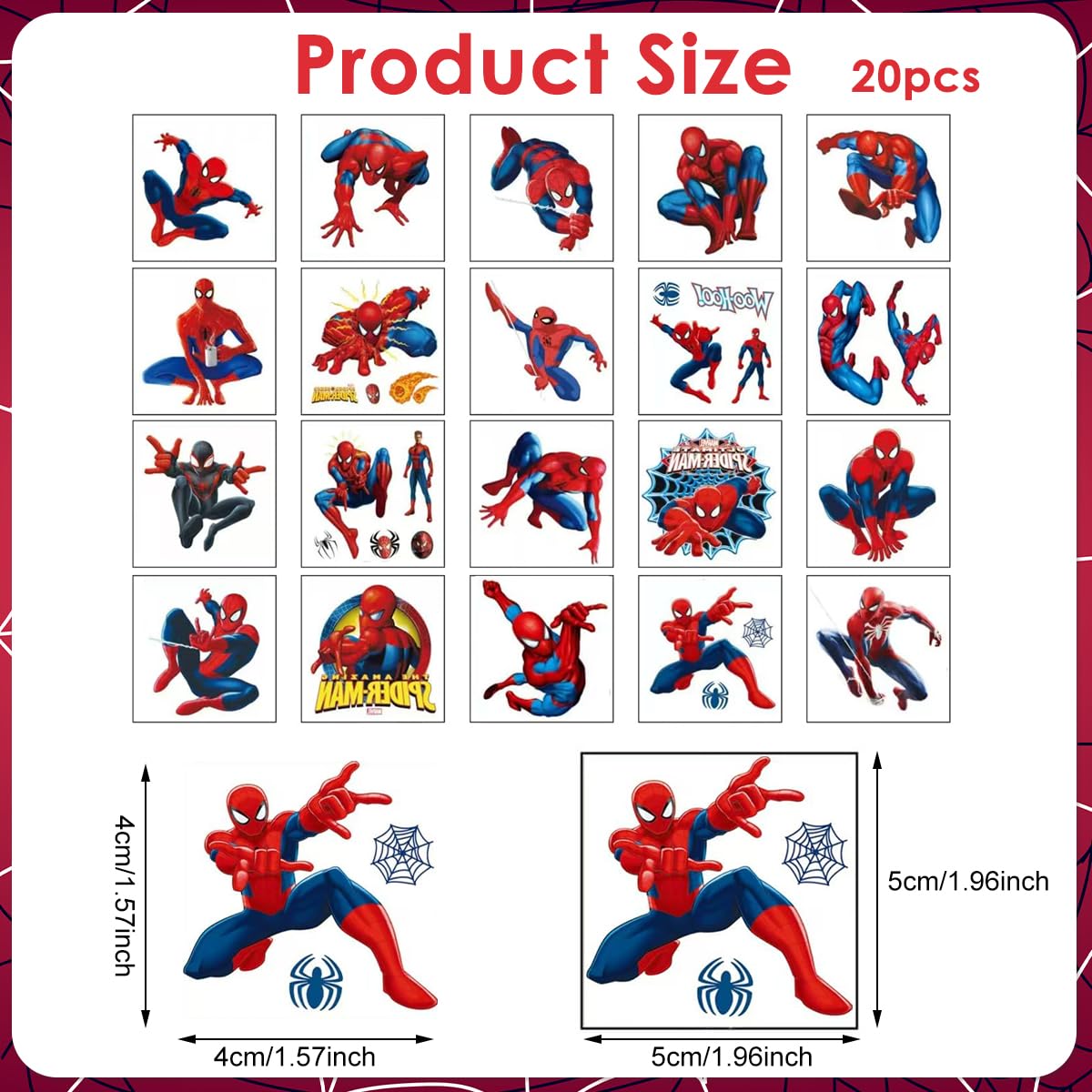 MAYCREATE Temporary Tattoo Stickers for Kids with Waterproof Design and 20 Sheets | Fun Party Favors