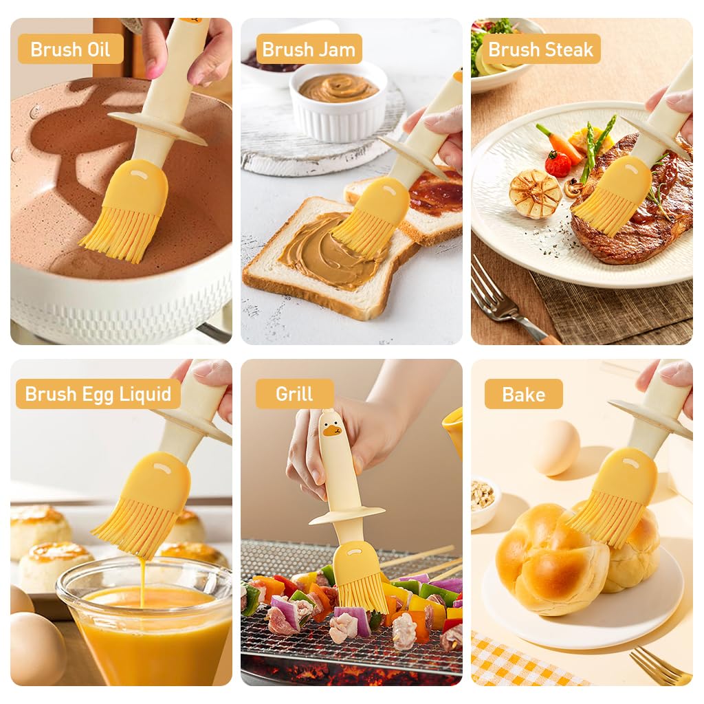 ZIBUYU Silicone Oil Brush Bottle for Cooking and Baking with Glass Dispenser | Easy Refill Design