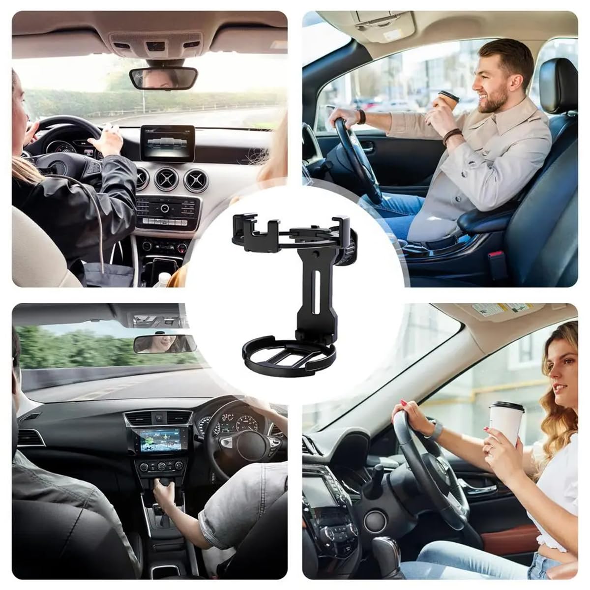 STHIRA 2 in 1 Car Mobile Holder for Air Vent with 75mm Cup Slot & Screw Tightening | Fits 4.7–7 in Phones