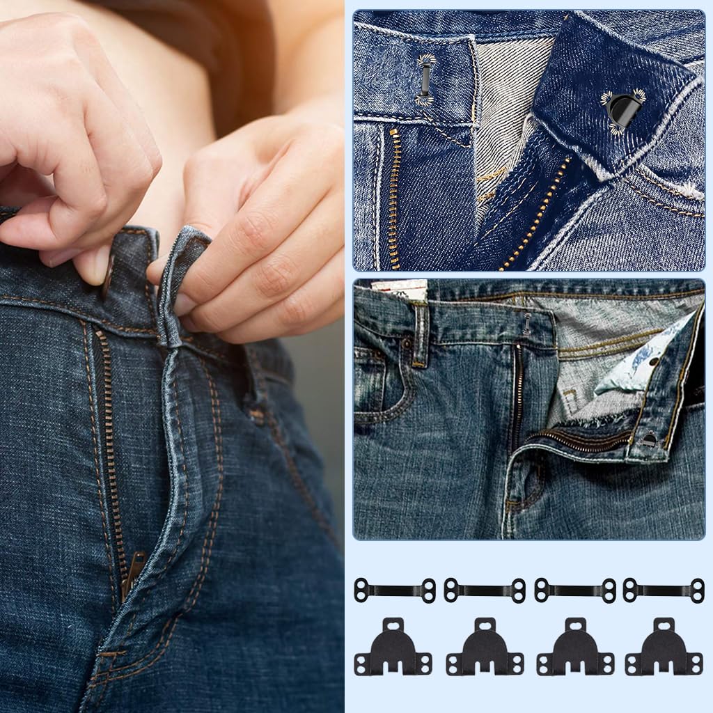 HASTHIP Hook and Eye Sewing Kit for Garment Repairs with 50 Pairs in 3 Styles | Iron Fasteners