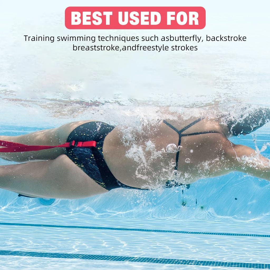 Proberos Swim Parachute for Resistance Training with 20x20cm Drag Chute and 44–65cm Belt | Adjustable Gear for Teens and Adults