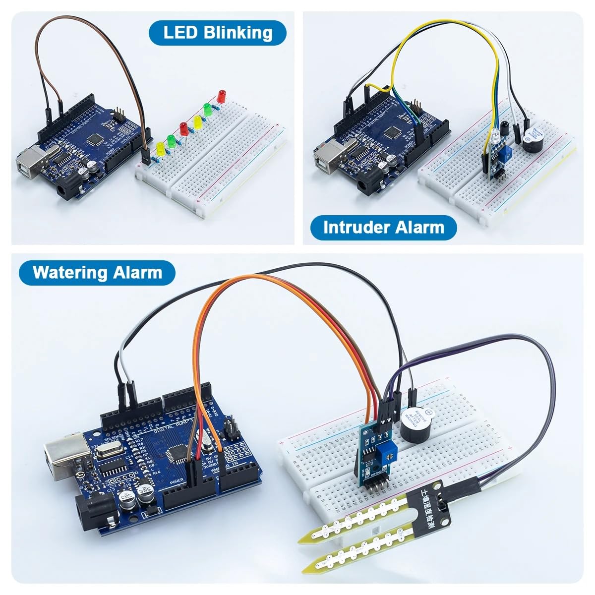 Serplex UNO Starter Kit for Learning and Prototyping with 400 Hole Breadboard & Sensors