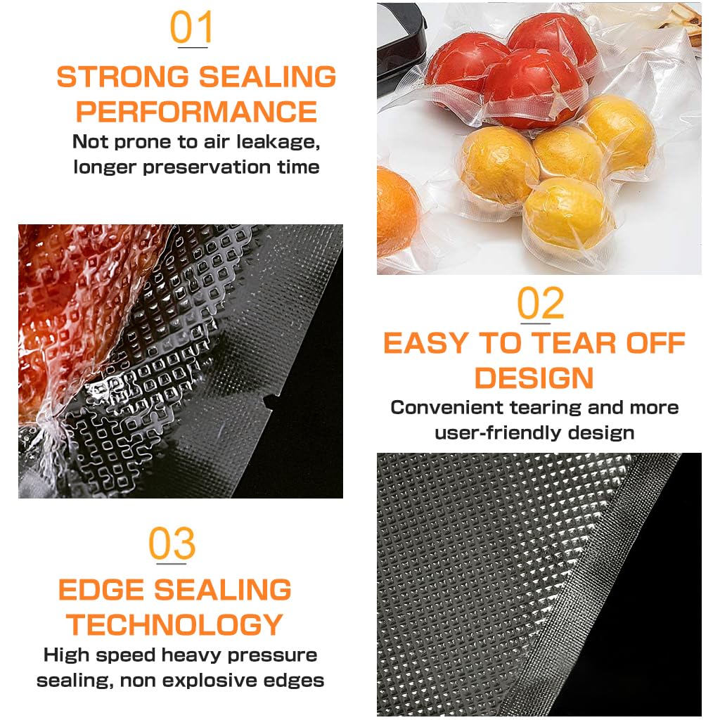 HASTHIP Vacuum Sealer Bags for Sous Vide and Freezer Use featuring 100 pcs 5.9 x 7.8 in PE PET Food Safe Material