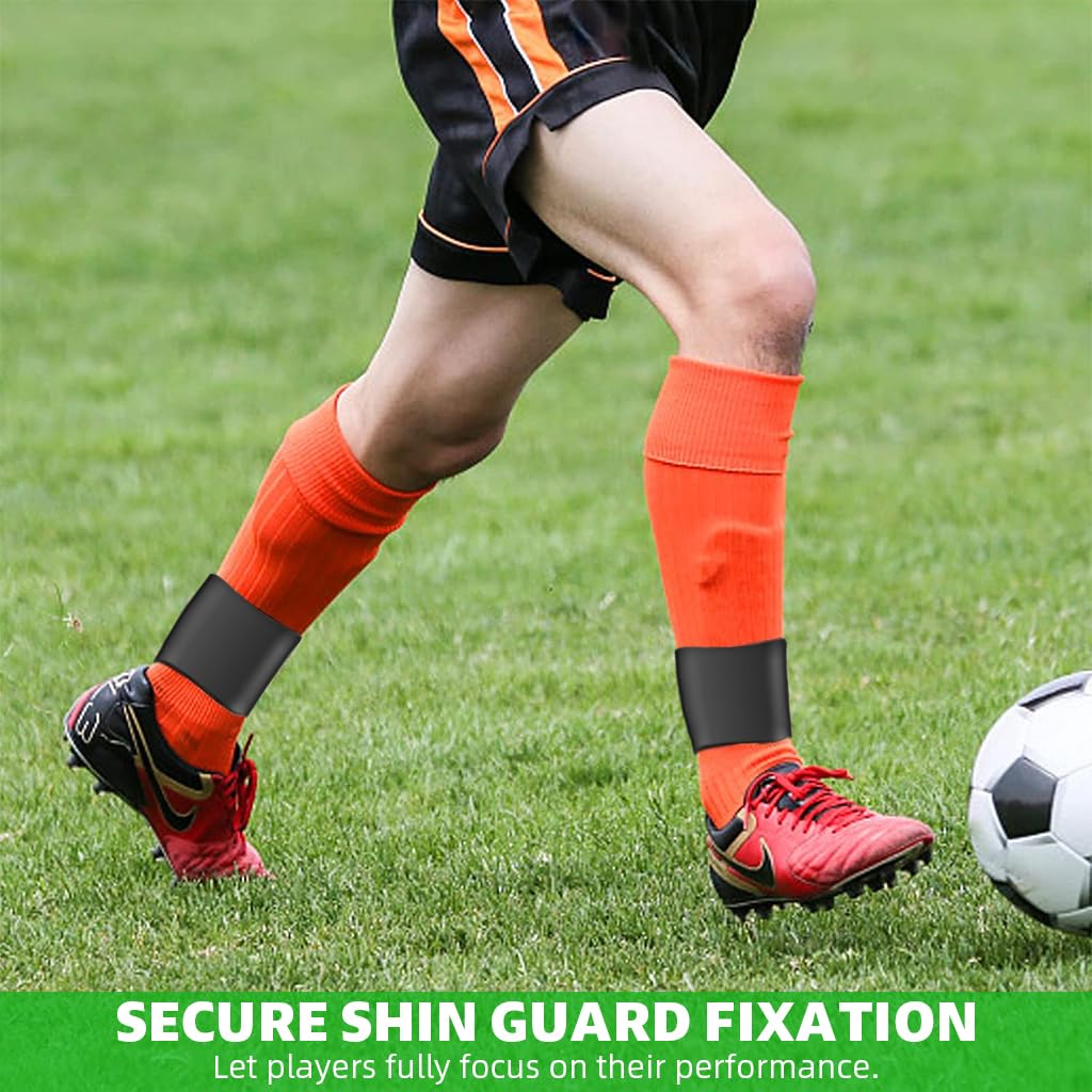 Proberos Silicone Shin Guard Straps for Training with 60mm Loop | Kids and Teens Support Bands