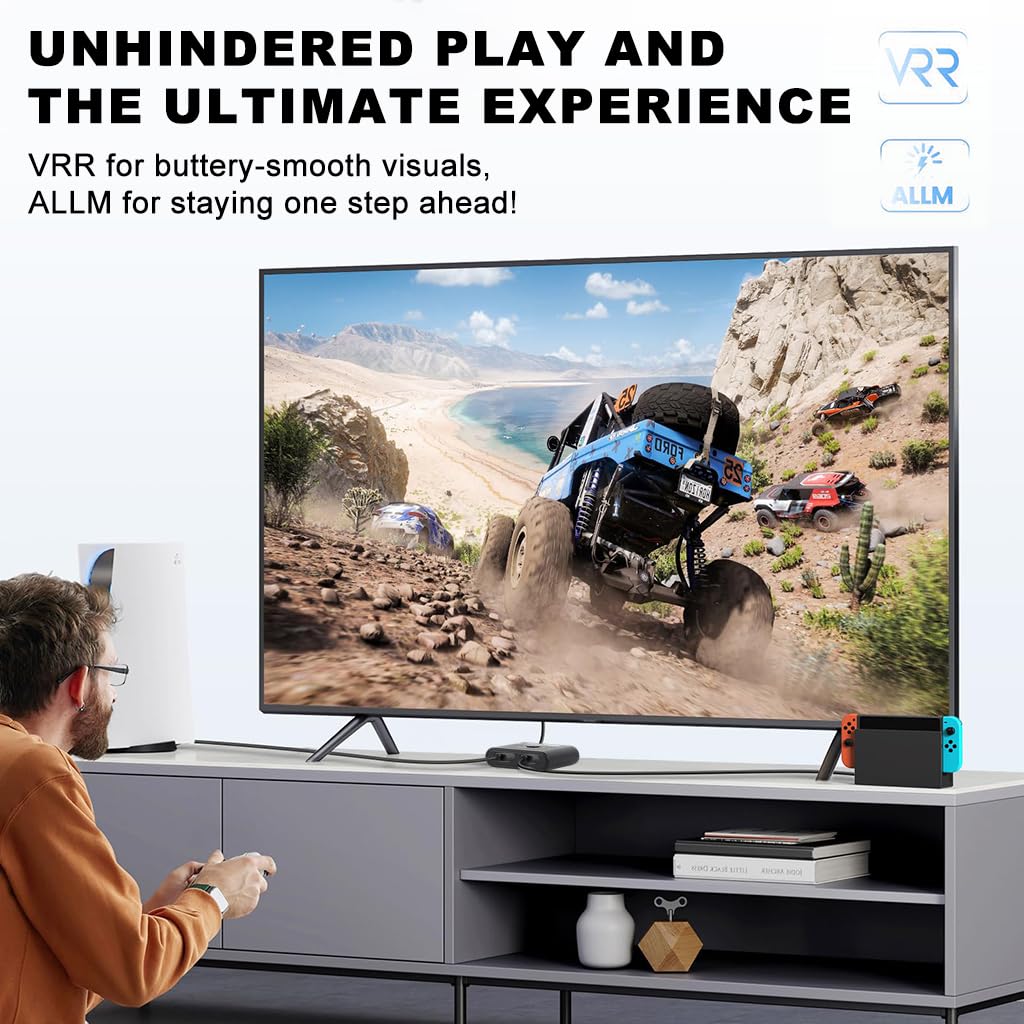 ZORBES HDMI Bi Directional Switch for Dual Displays with Select Button and 4K×2K Support