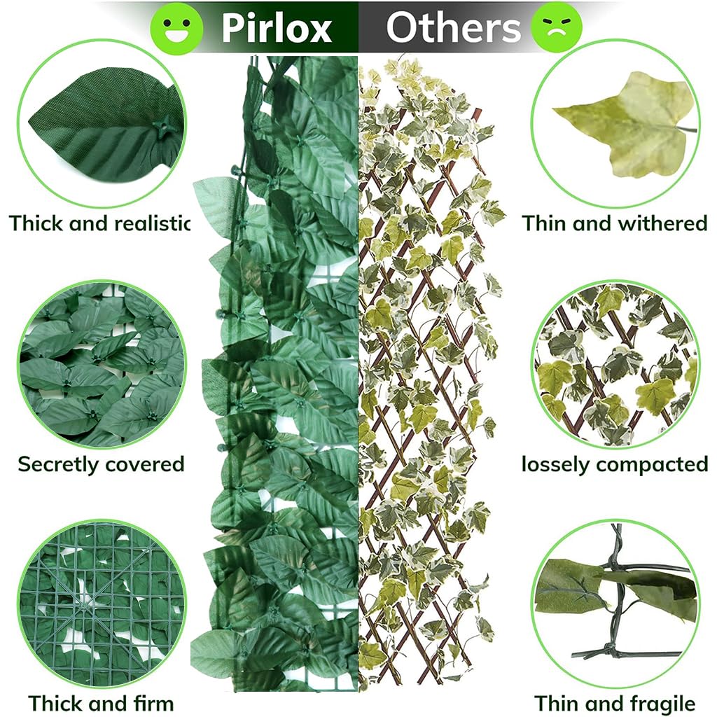 HASTHIP Artificial Grass Trellis for Garden and Balcony with UV Proof Faux Ivy 1×3 m | Green Privacy Fence Panel