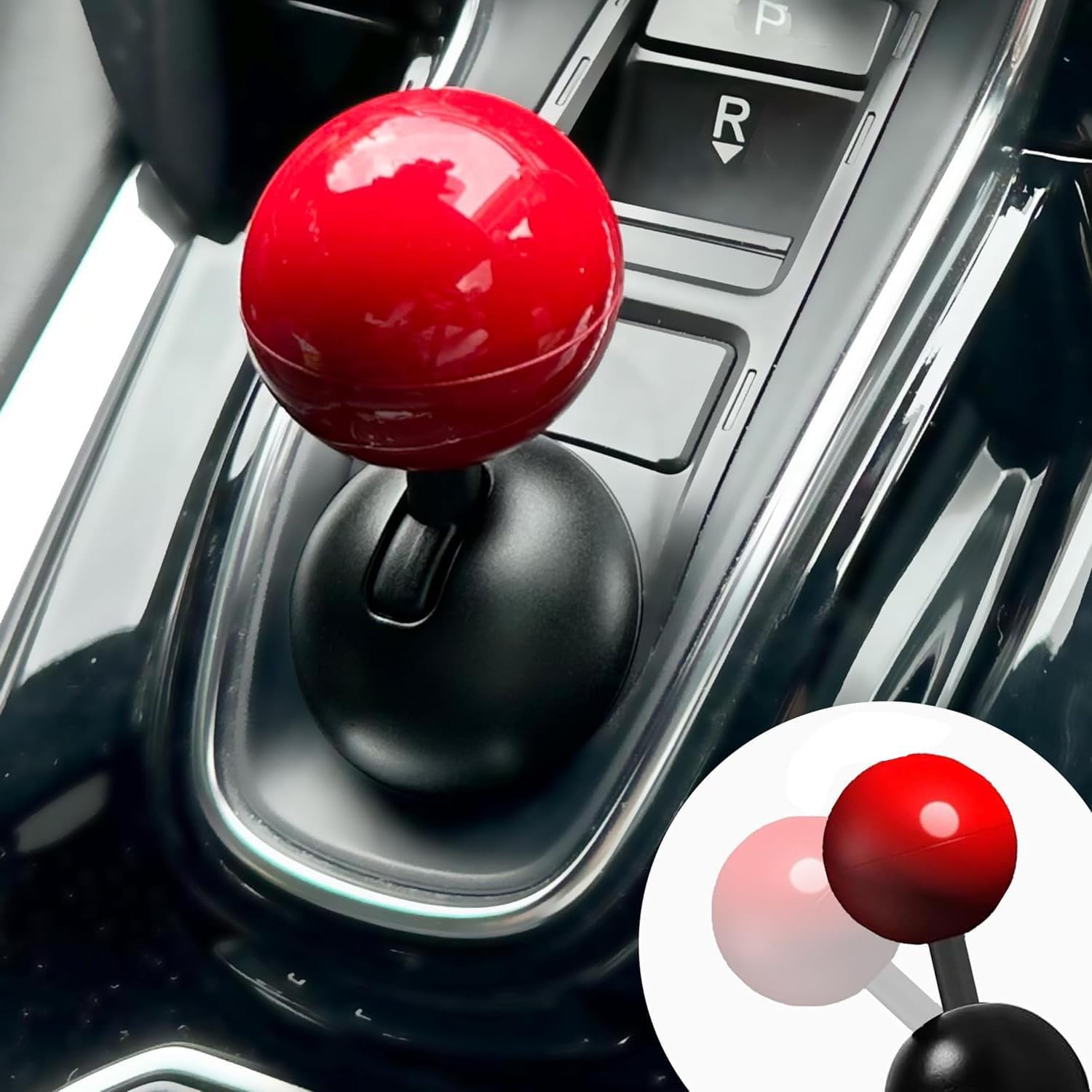 STHIRA Car Start Stop Button Cover for DIY Modification with Red Ball Design | Universal Fit
