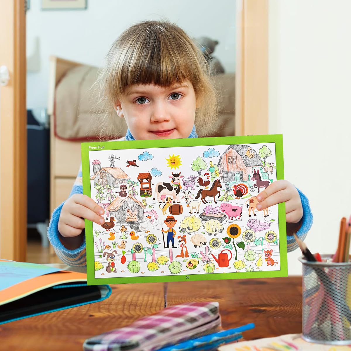 PATPAT Cartoon Jungle Animal Sticker Book for Kids with Seek and Find Pages | Educational Fun