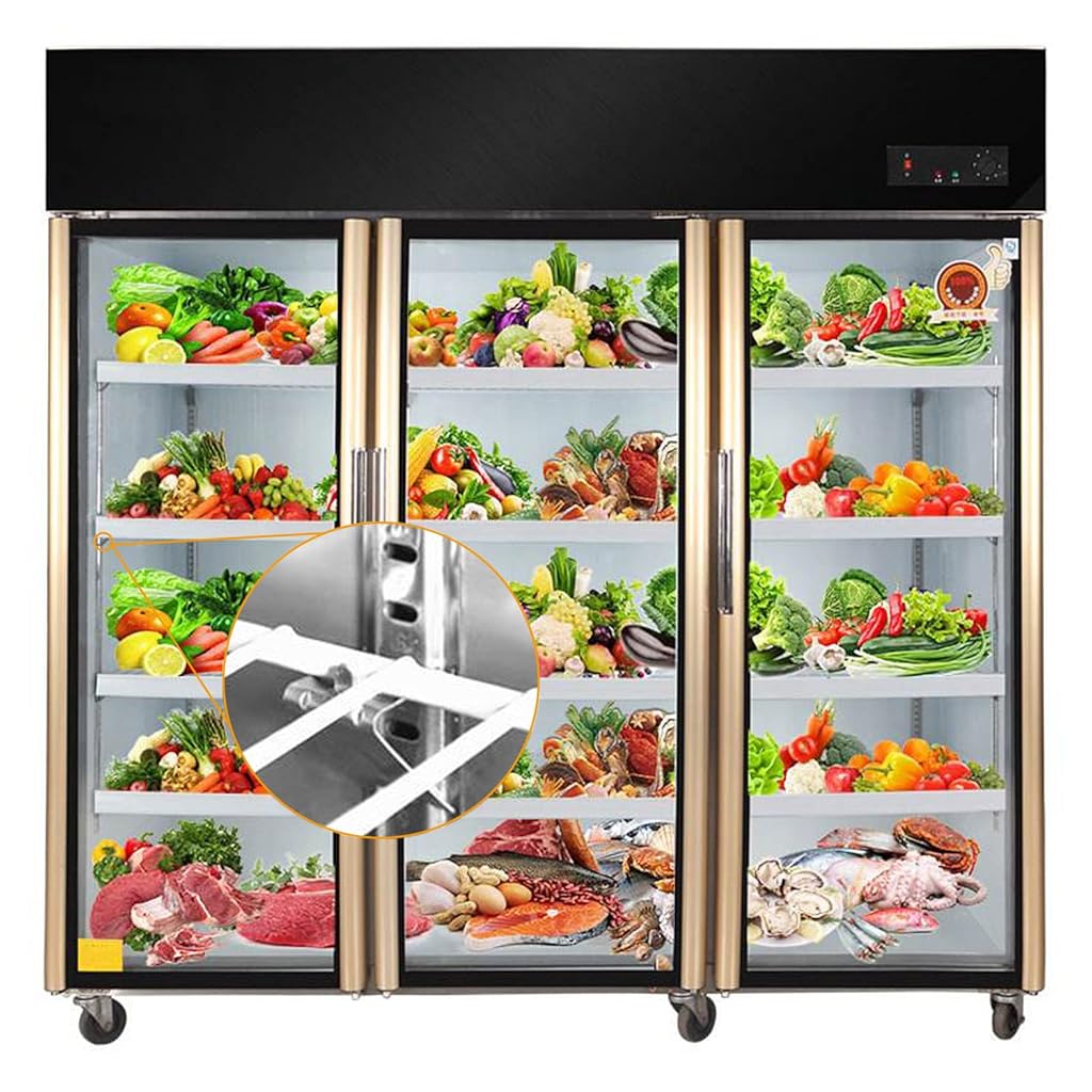 Supvox® Stainless Steel Shelf Clip for Refrigerator,Replacement Shelf Square Buckles Clips (10)-Silver