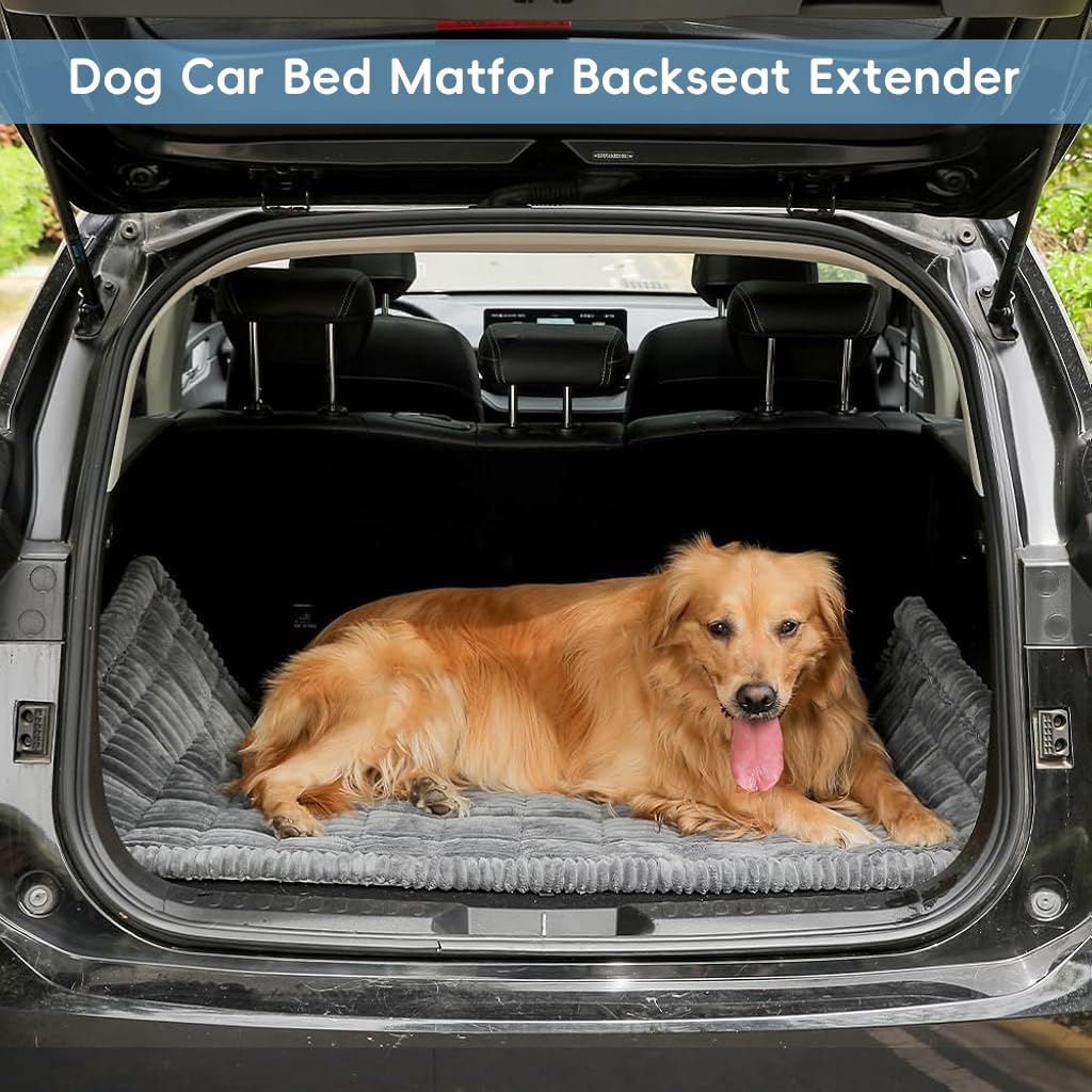 Qpets Dog Car Seat Cover for SUV and Sedan with Non Slip Backing and Plush Padding 60x137cm