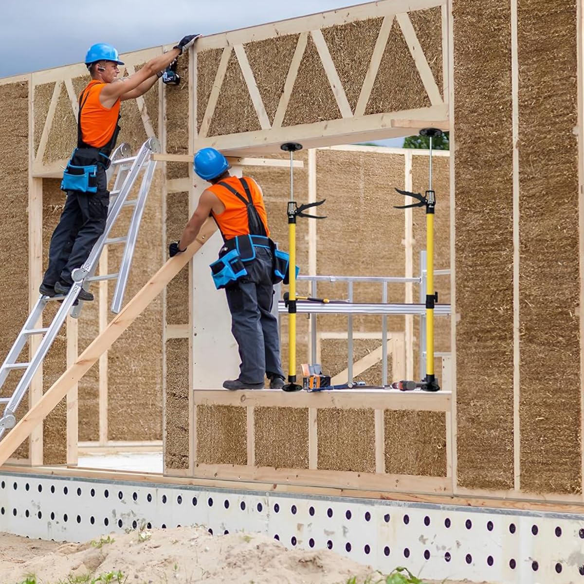 Serplex Cabinet Jack Support Pole for Installing Cabinets with Spring-Loaded Lever and Steel Build 11.8-23.2 in | Hands-Free Mounting