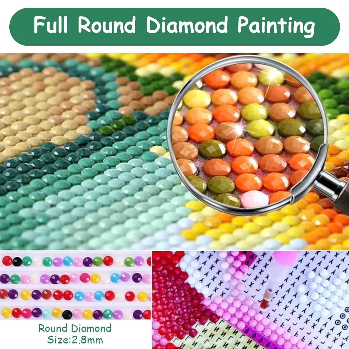 Venzina Diamond Painting Kit for Christmas Tree Wall Decor 12x16in with 5D Gems | Ideal Gift