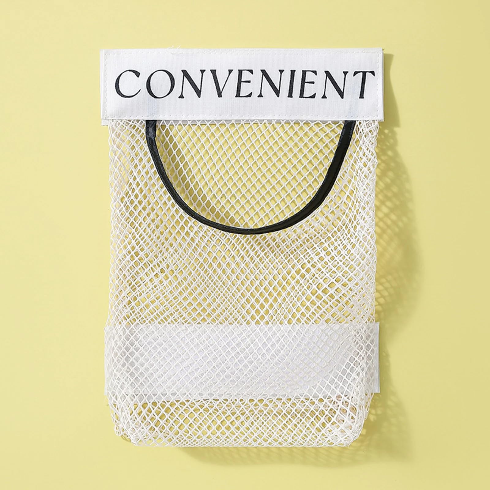 HASTHIP Trash Bag Holder Dispenser for Kitchen Storage with Self Adhesive Mount 25×35cm | 2 Pack Breathable Mesh Organizer