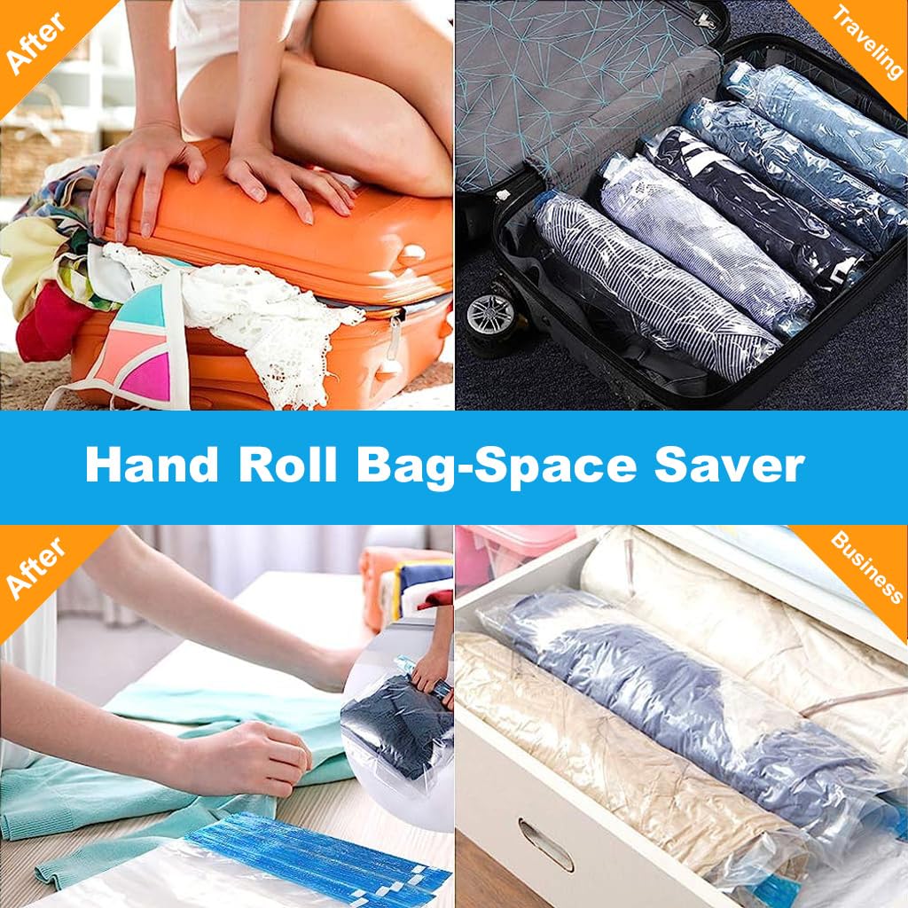 Supvox Vacuum Bags for Clothes with 6 PCS 2L 2M 2S Sizes for Travel and Space Saving Storage