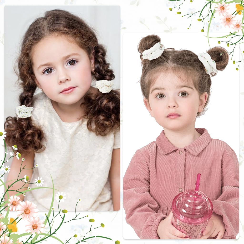 MAYCREATE Hair Tie Set for Ponytail and Bun with Crown Pearl Scrunchies 4pcs | Gift for Girls