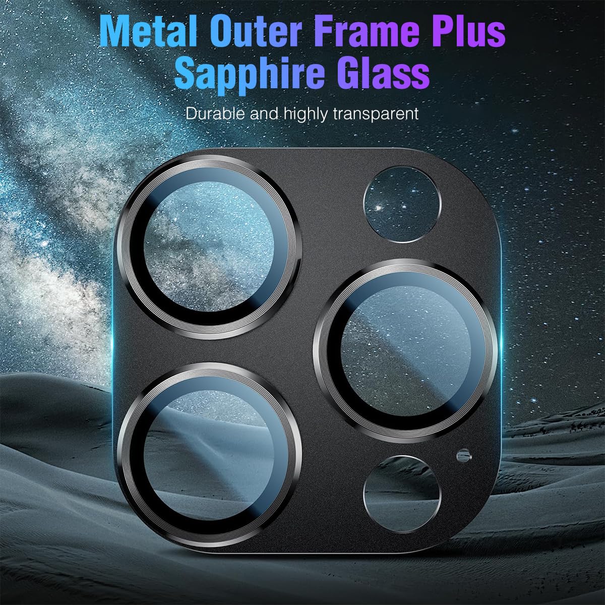 ZORBES Camera Lens Protector for iPhone 16 Pro Max with Full Coverage Aluminum Alloy | Scratch-Proof HD Clarity and Case-Compatible Design