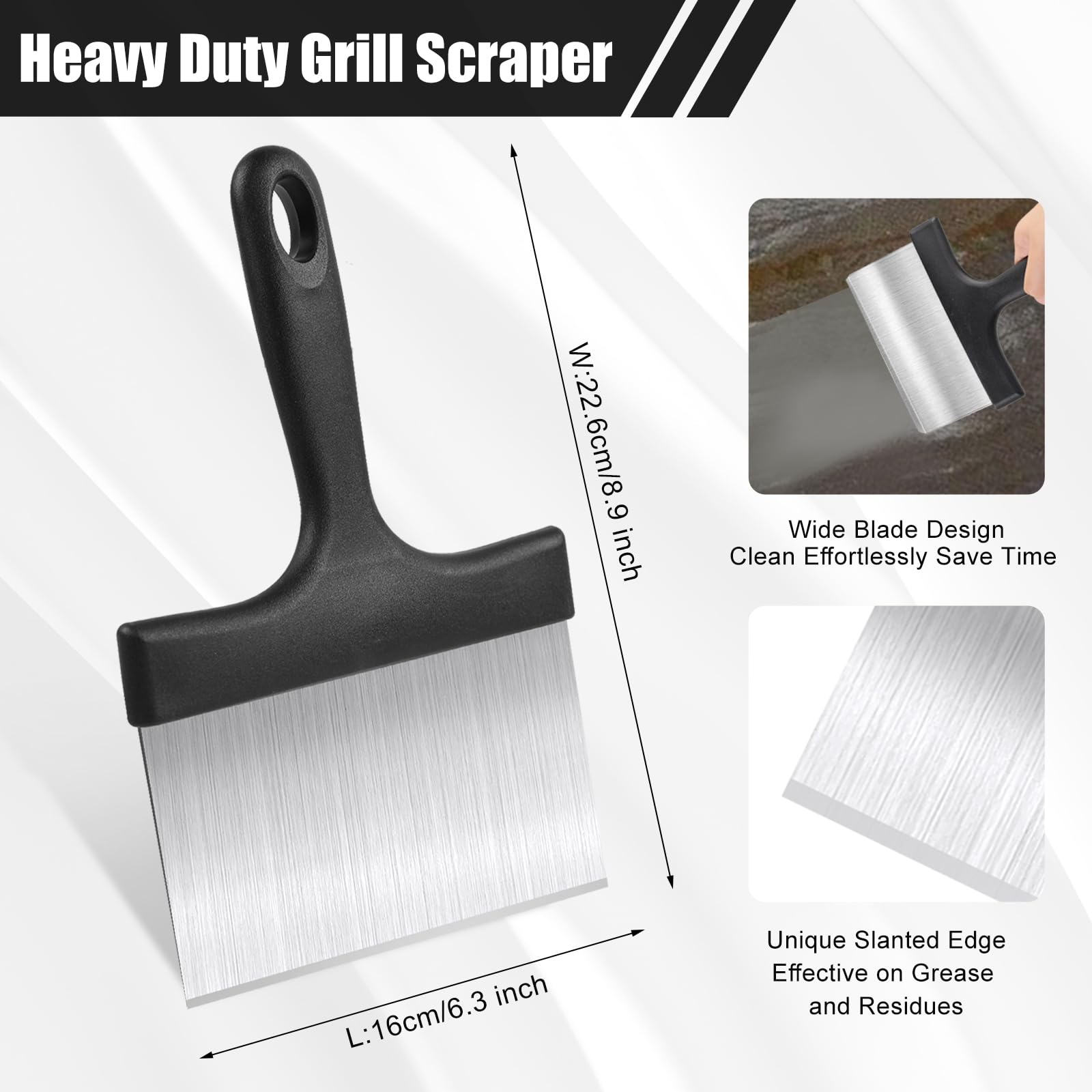 Supvox Putty Scraper for Paint and Caulk Removal with 6.3 in Stainless Steel Blade | Comfort PP Grip Handle