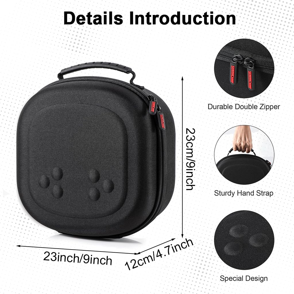 ZORBES VR Headset Storage Case for Meta Quest 3S 3 and 2 with Elastic Strap and EVA Hard Shell