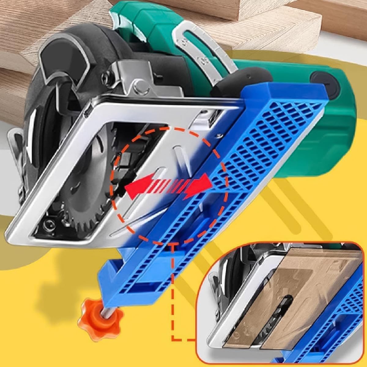 Serplex Clamp Circular Saw Guide for 4 Inch Cutting Machines featuring Adjustable Base | Precision Woodworking and Marble DIY 3PCS