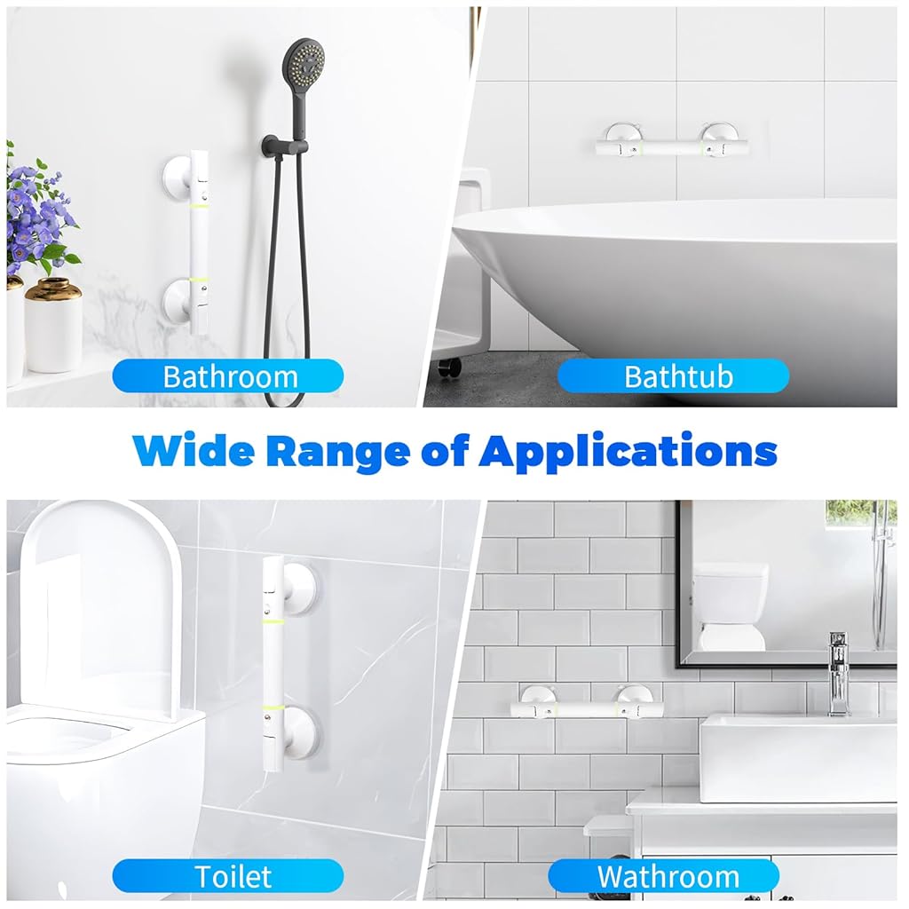 HANNEA® Heavy Duty Suction handrail for Bathtub and Shower