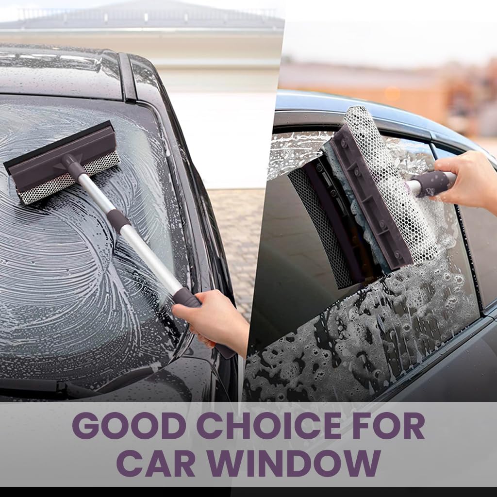 STHIRA Car Windshield Wash Cleaner for Vehicle and Home Use with Long Reach Handle | Streak Free Glass Wiper