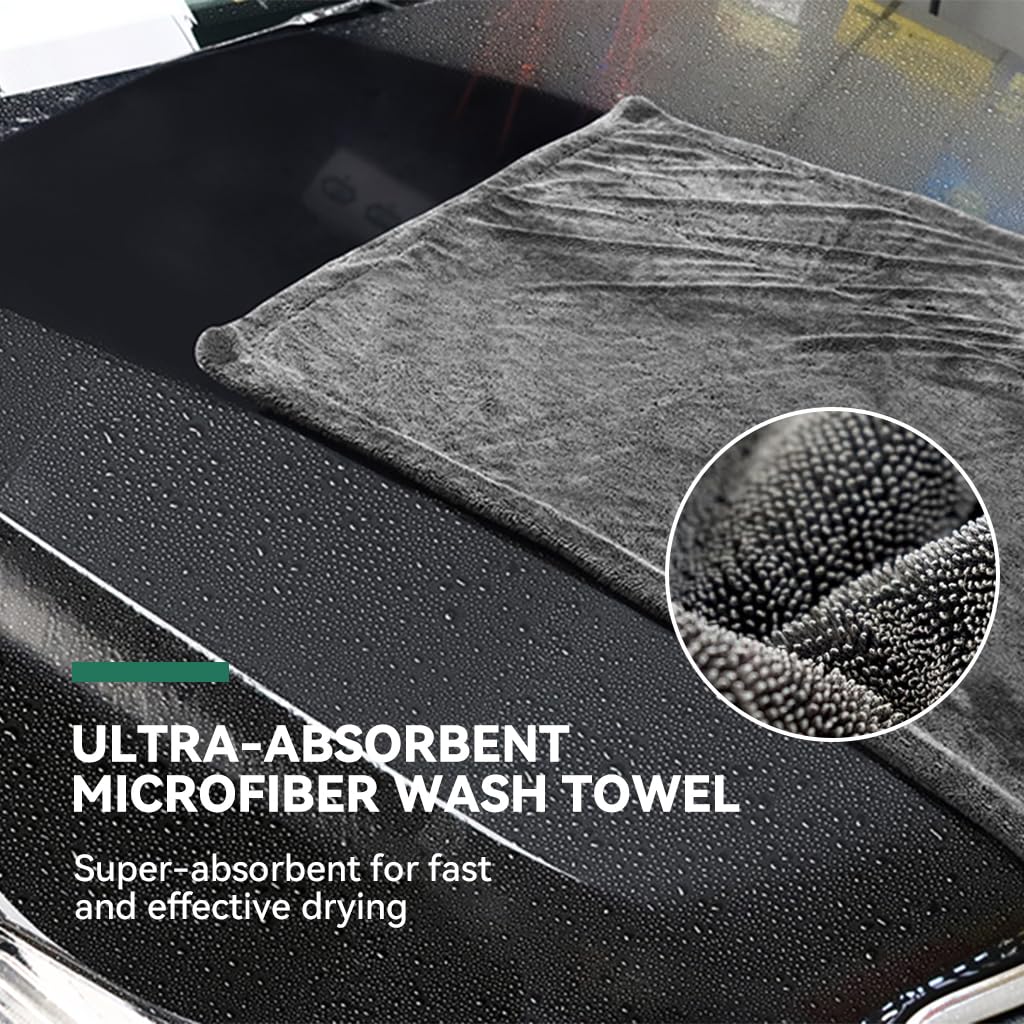 STHIRA Microfiber Cloth for Car with 40x60cm Size and 1100 GSM Ultra‑Absorbent Design | Safe Non‑Abrasive Cleaning Towel