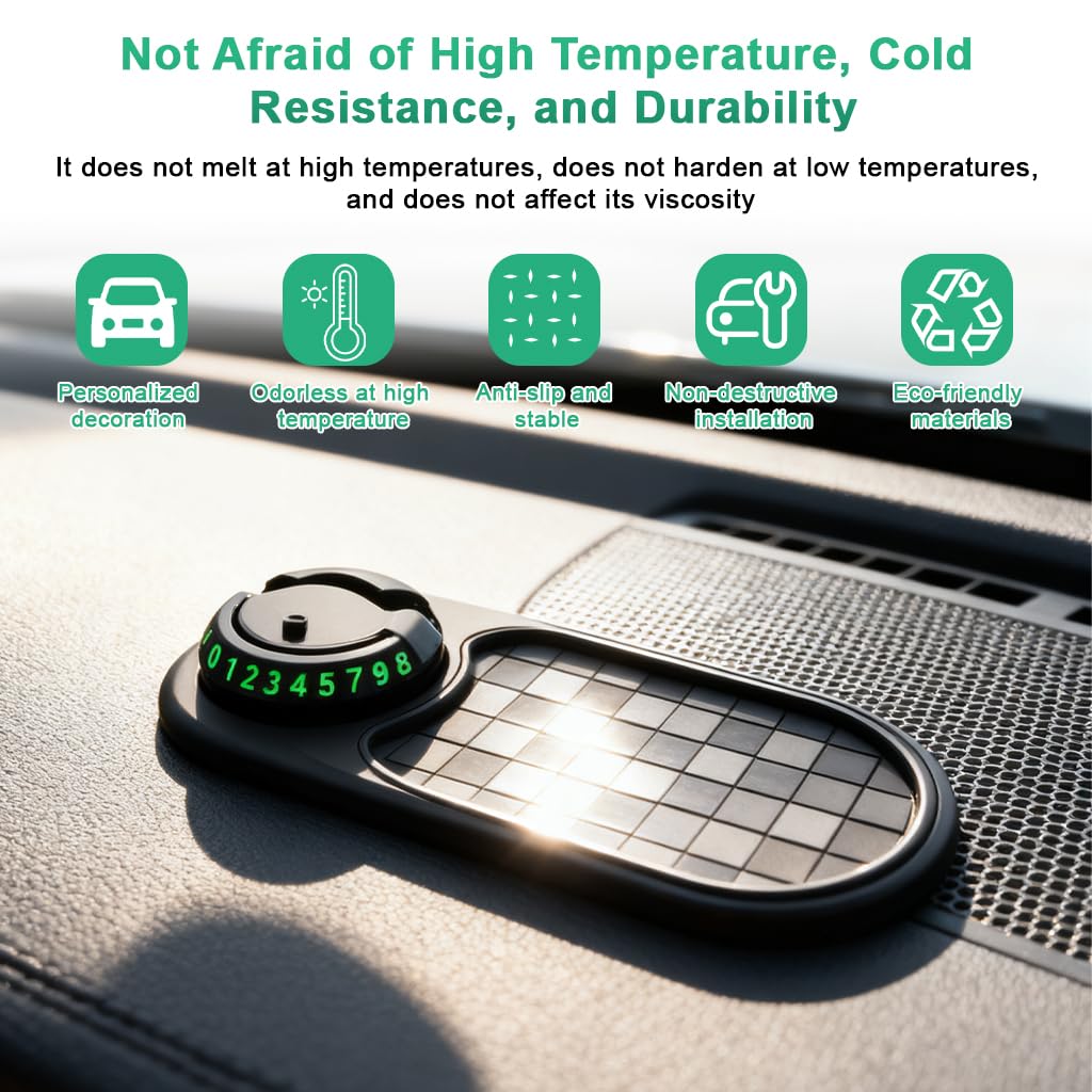 STHIRA Multifunction Car Anti Slip Mat with 360° Rotatable Phone Holder | Universal Dashboard Organizer