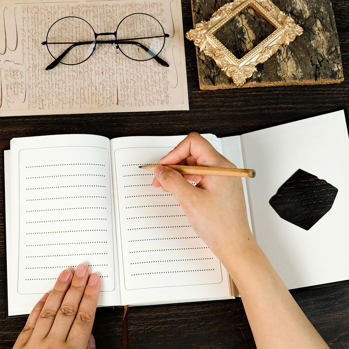 Zibuyu Tarot Notebook for Travel Journaling with 98 Lined Pages and Tri Fold Design | A5 Pocket Diary