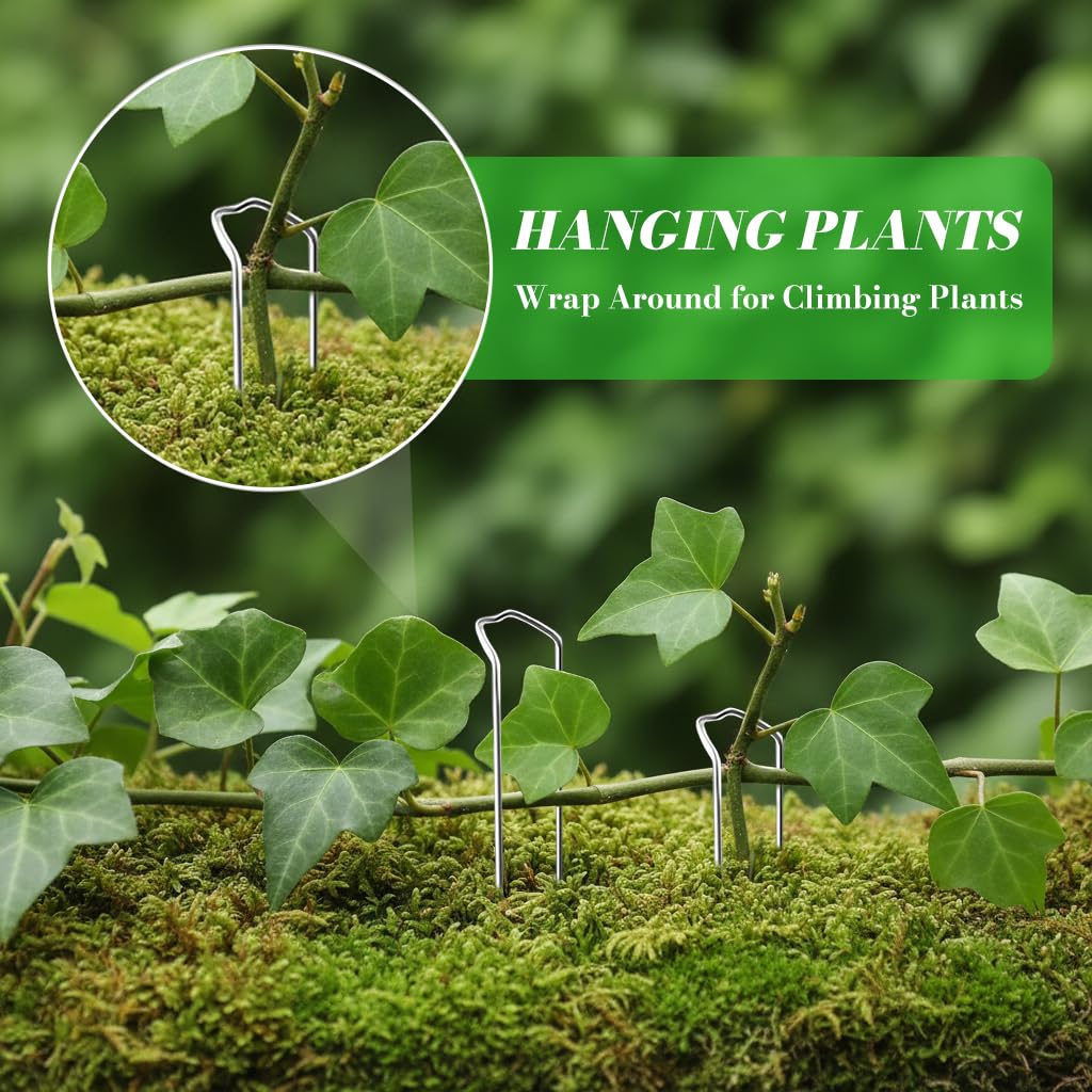 HASTHIP Floral Pins for DIY Wreath Making featuring 100pcs 1.8 in U Pins | Reusable Fixing Clips