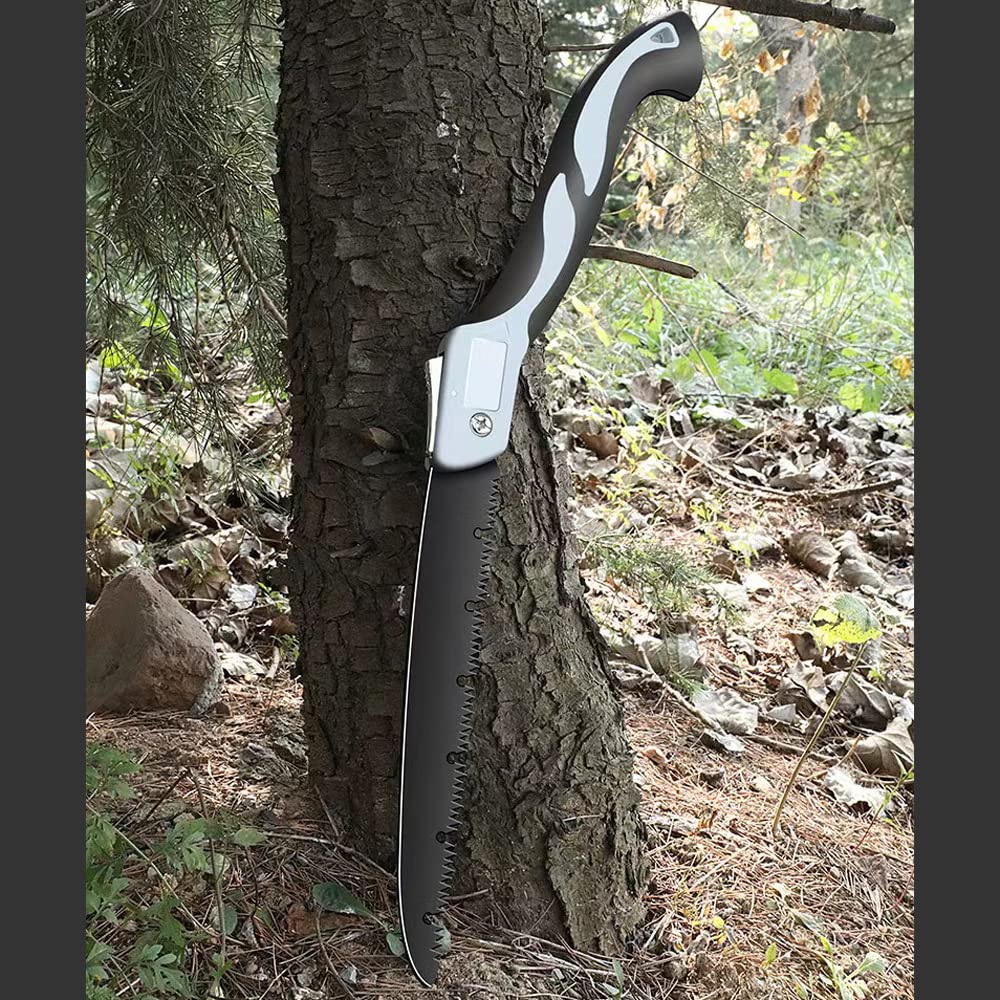 ZIBUYU Hand Saw for Branch Pruning with 9.8 in Foldable SK5 Steel Blade and Ergonomic Grip
