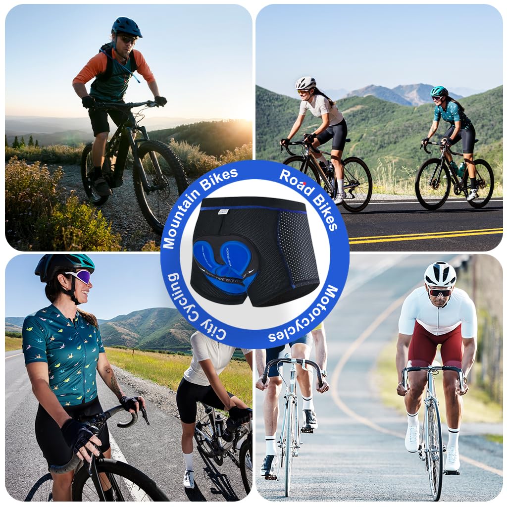 PROBEROS Men's Cycling Shorts for Long Rides with 3D Gel Padding and Breathable Nylon | Quick Dry Comfort