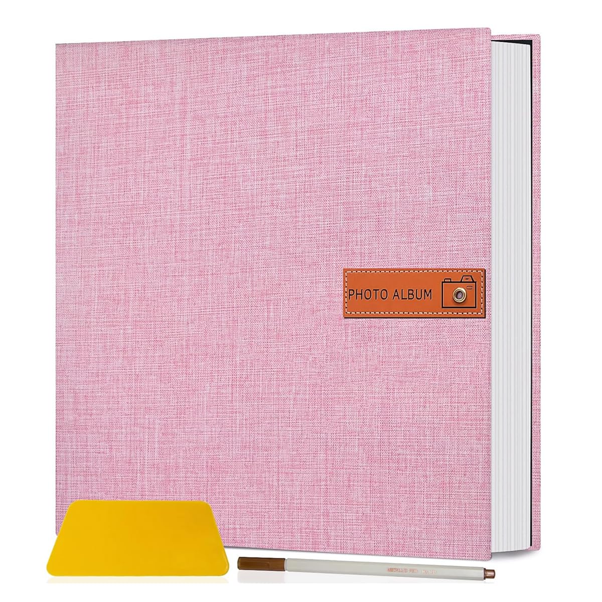 Climberty® DIY Photo Album for Photos Collection, Scrap Books for Memories with 40 Pages, Scrapbook Photo Album for 4x6 5x7 8x10 Pictures, Fashion Linen Hard Cover for Women Mom Family Baby Travel