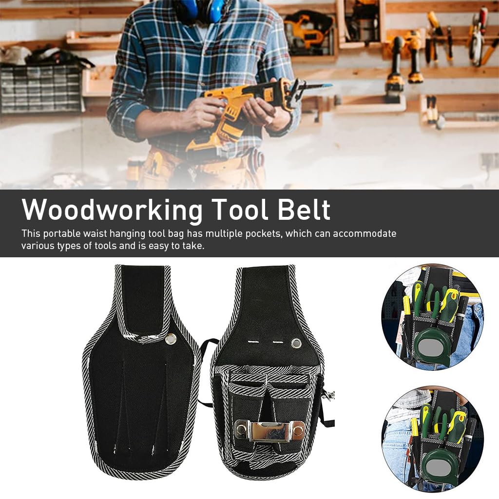 Serplex Tool Organizer Waist Bag for Electricians with Adjustable Belt and Water‑Resistant Nylon | Hands‑Free Utility for Carpenters Plumbers and Technicians