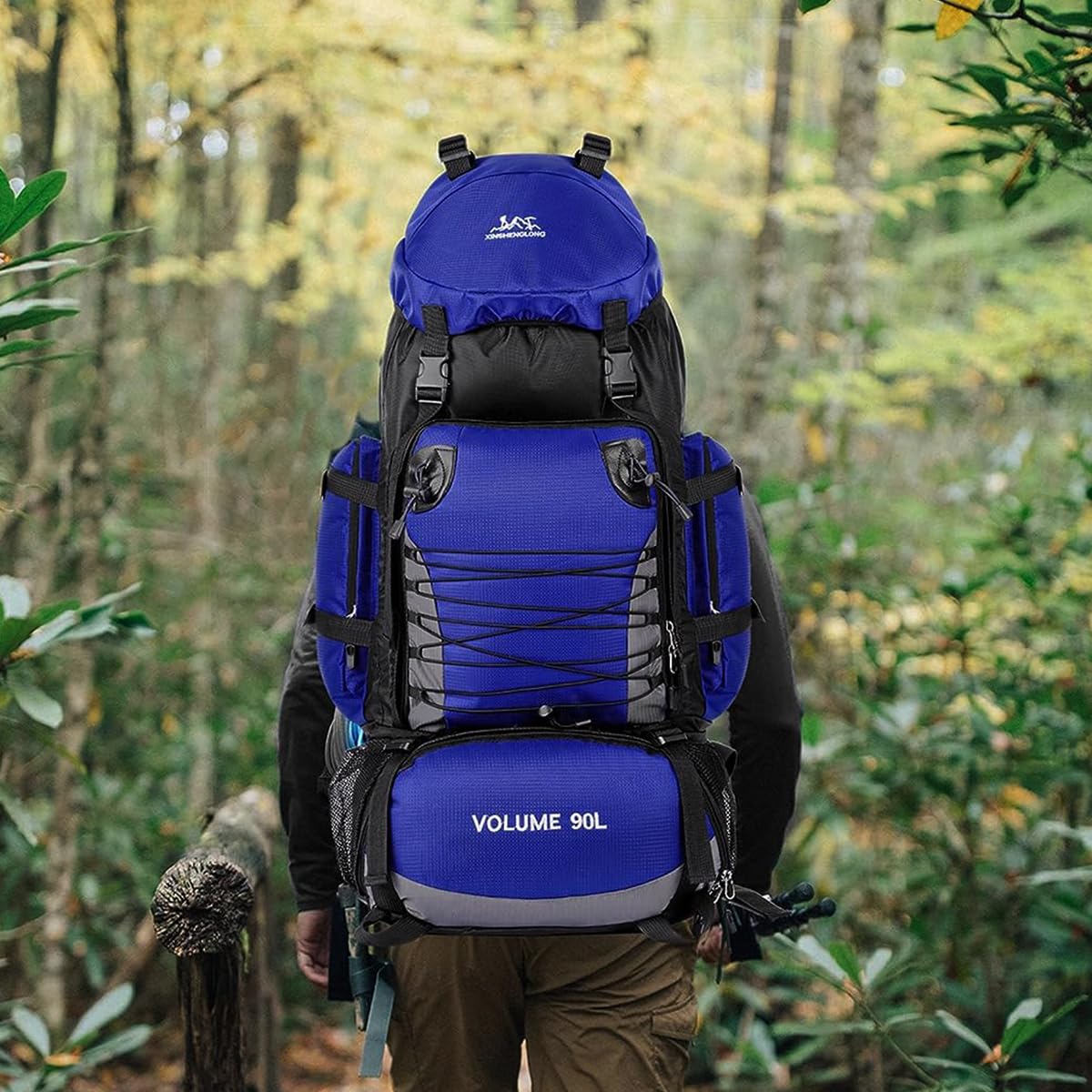 GUSTAVE Travel Backpack for Hiking and Camping featuring 90L Capacity and Ergonomic Support