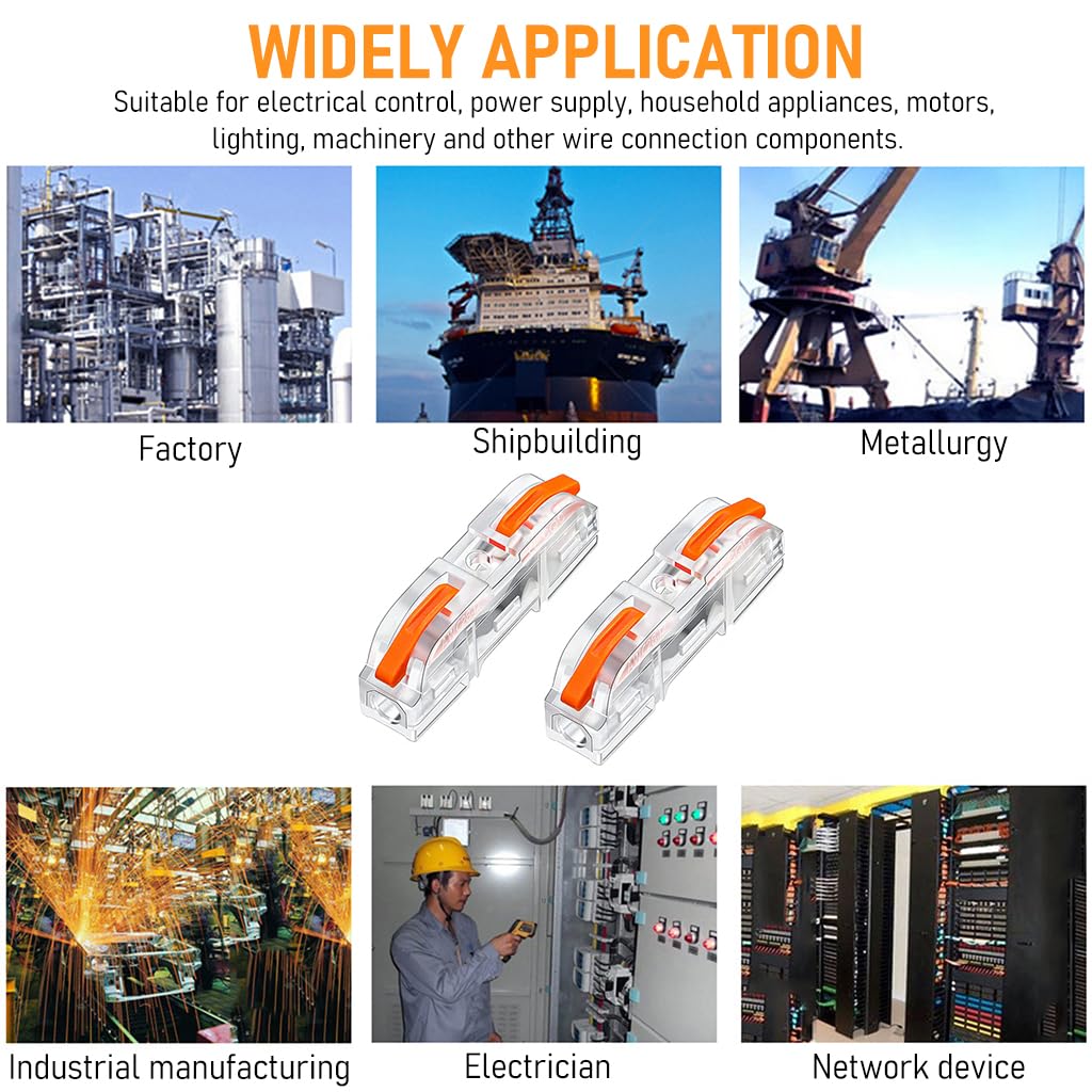 Serplex Wire Connector for DIY Cable Splicing featuring Lever Terminal | 102PCS 28‑12 AWG