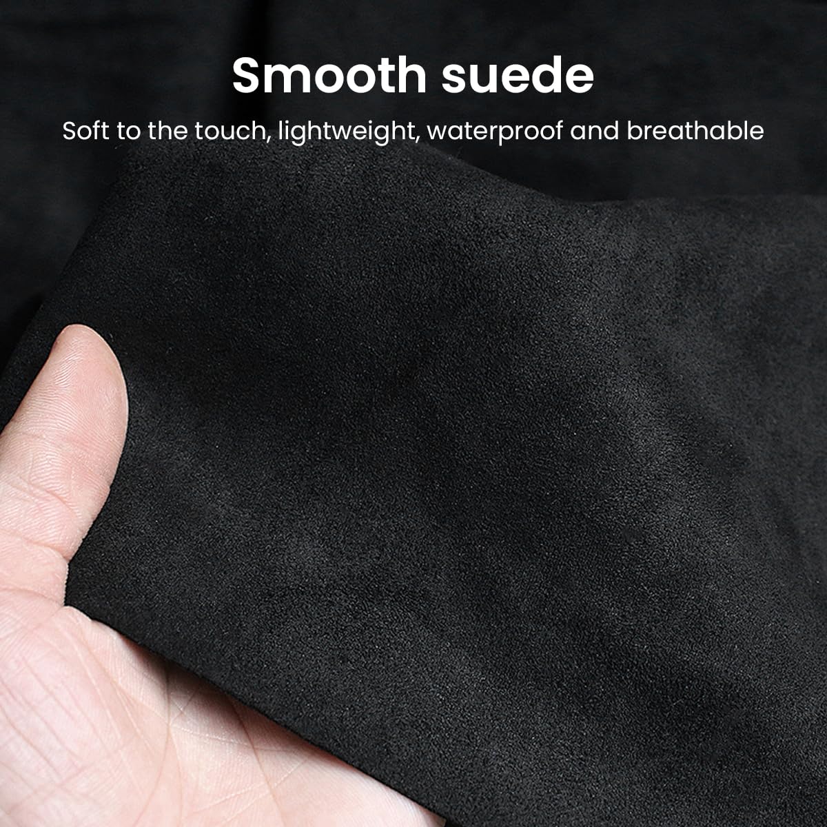 STHIRA Car Tissue Box Holder for Visor and Headrest with Zipping Up Design 22x12x7cm Black Suede