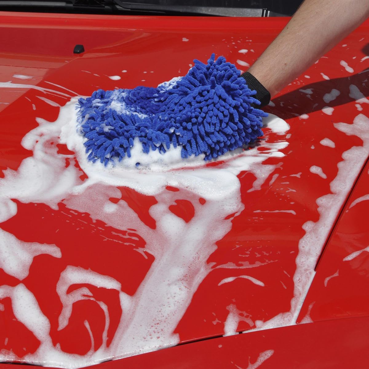 STHIRA Car Wash Gloves 2Pcs for Detailing with Double Sided Design and Chenille Microfiber | Scratch Free Cleaning for Cars and Home