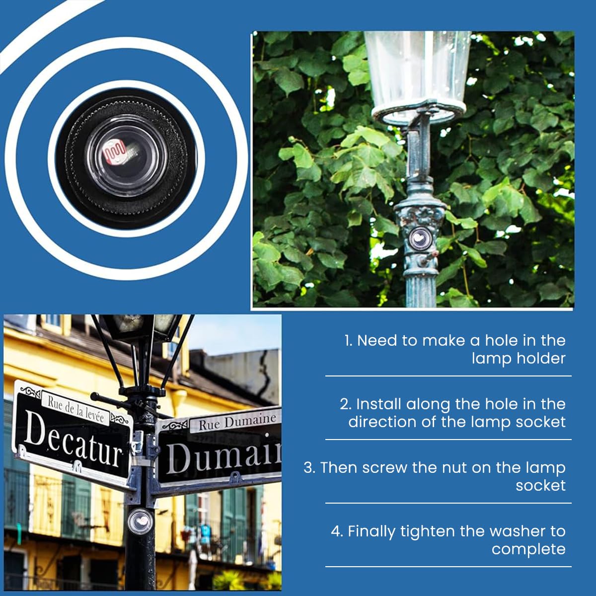 HASTHIP Photoelectric Switch for Outdoor Lighting 3 Pack 120-277V | Automatic Dusk to Dawn Sensor