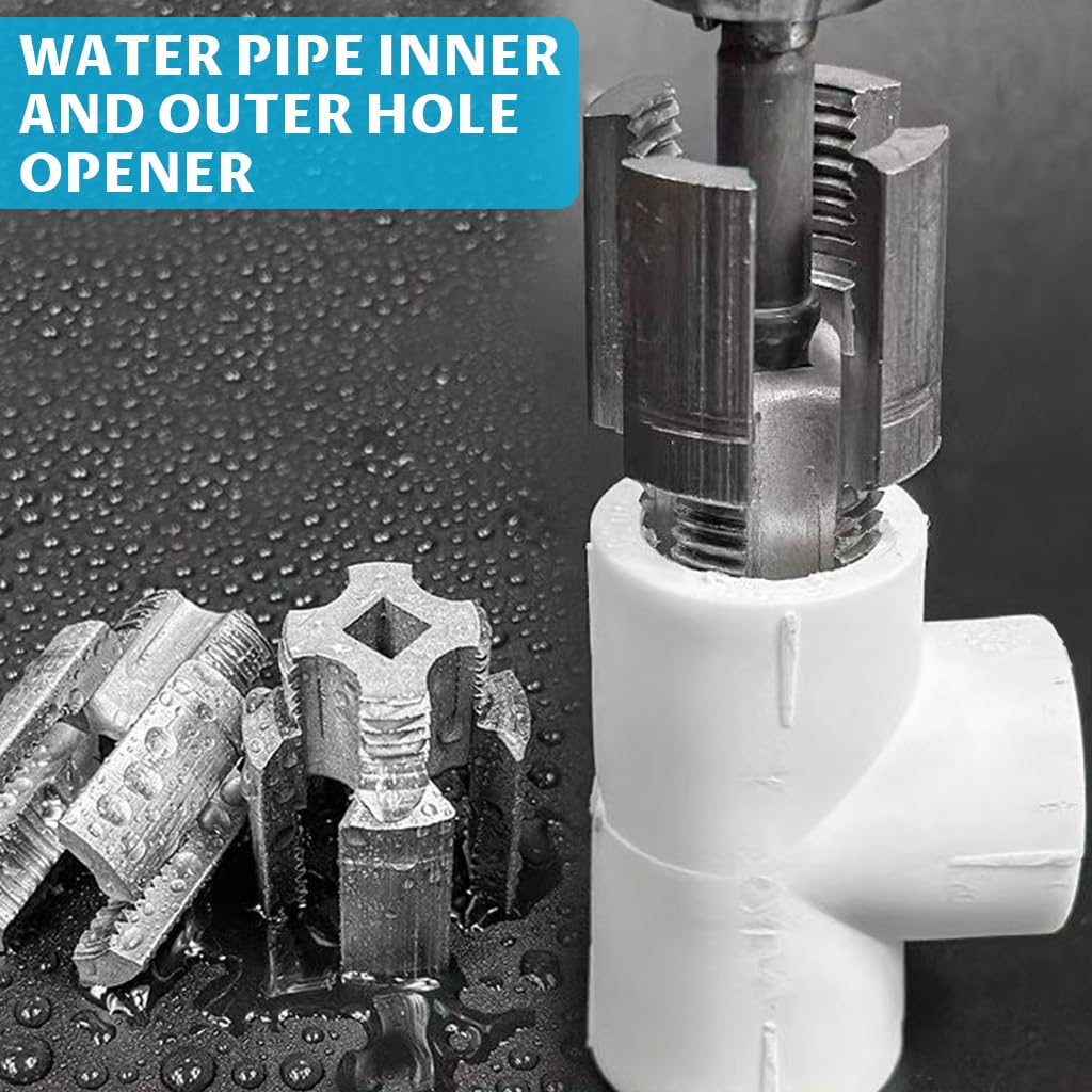 Serplex Pipe Threading Die Head for Electric Drill with 2 in 1 Internal External Design 3PCS