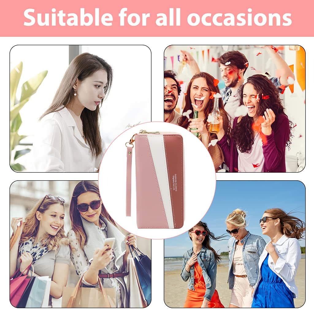 PALAY Women's Long Wallet for Daily Use with Double Zip 19x11x4cm PU Leather | Multi Card Holder