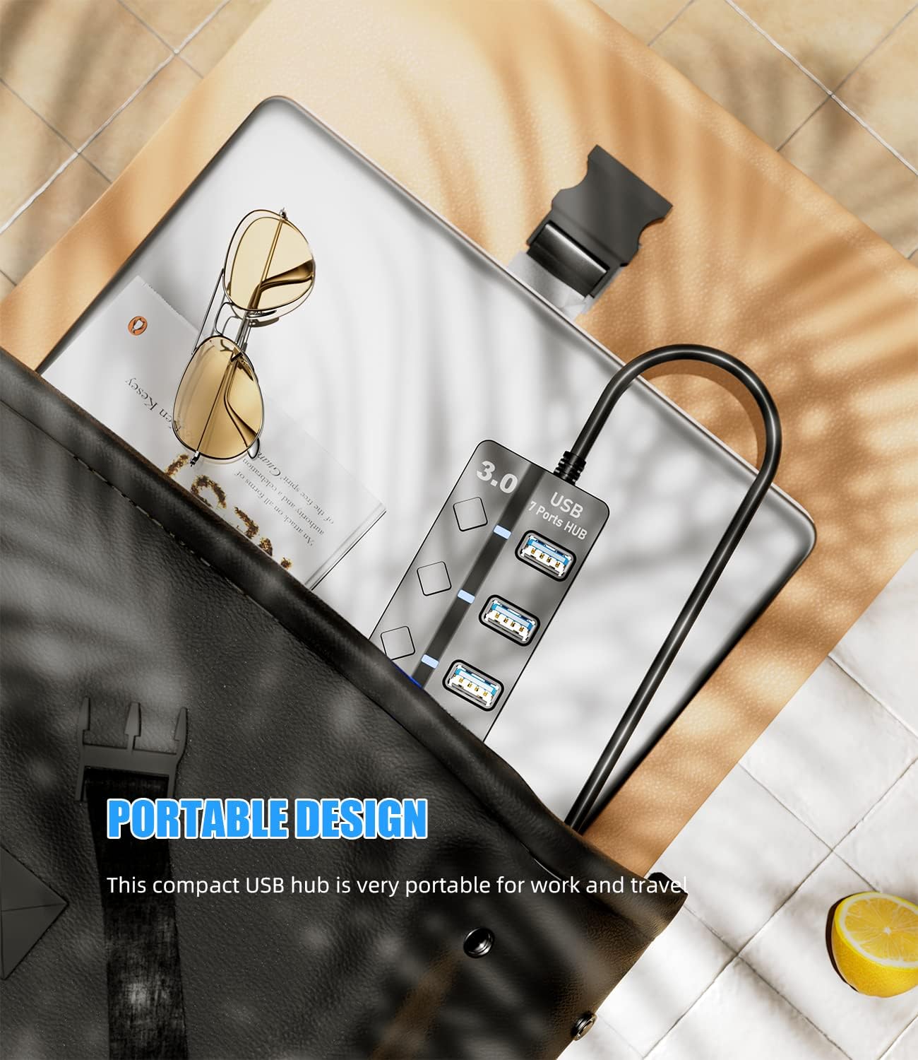 ZORBES USB Hub 3.0 for PC with 7 Ports and Individual Switch Control | 5Gbps Data Transfer