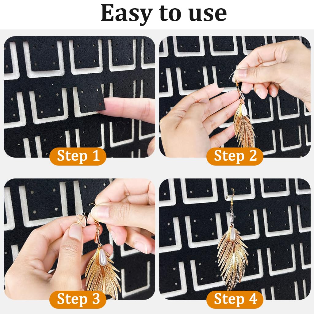 MAYCREATE Hair Accessories Organizer for Wall Hanging with Dual Felt Panels | Cute Cartoon Design for Girls Earrings and Hair Clips