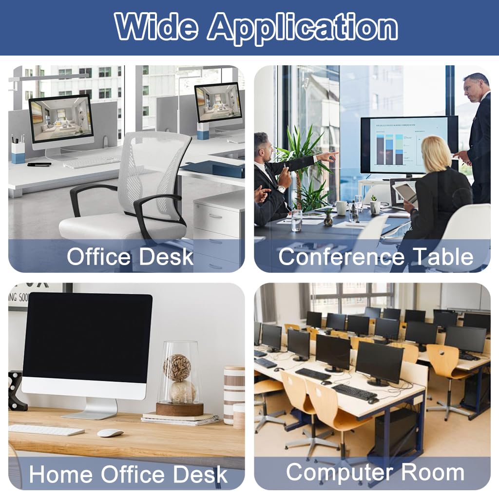 Serplex Desk Grommets for Office Cable Management featuring Multi Openings 6Pcs 2.36 in Black