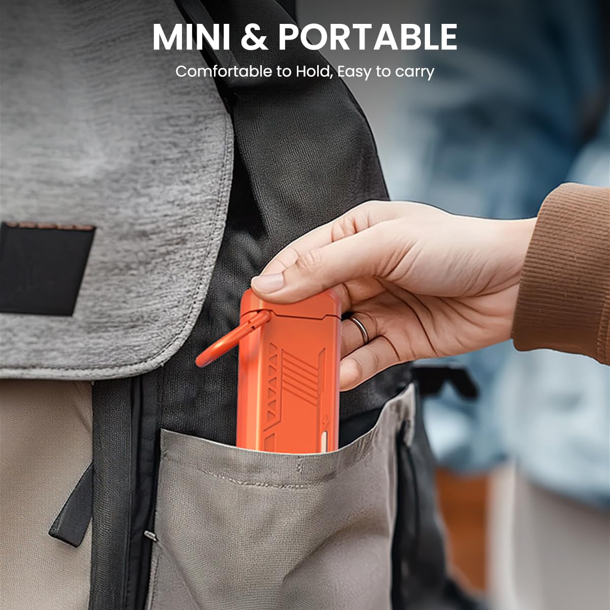 ZORBES Small Blower Fan for Car Cleaning with 130000 RPM Airflow and LED Light | 2 Nozzles