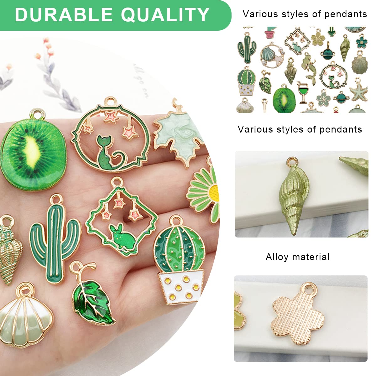 MAYCREATE Jewelry Making Pendant Kit for DIY Crafts featuring 31 Pcs Zinc Alloy Charms | Gold Plated