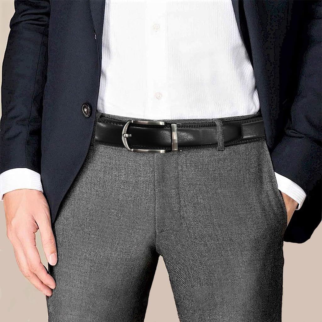 GUSTAVE Belts for Men for Formal and Casual Wear with Auto Lock Buckle 43 51in Genuine Leather | Gift Box