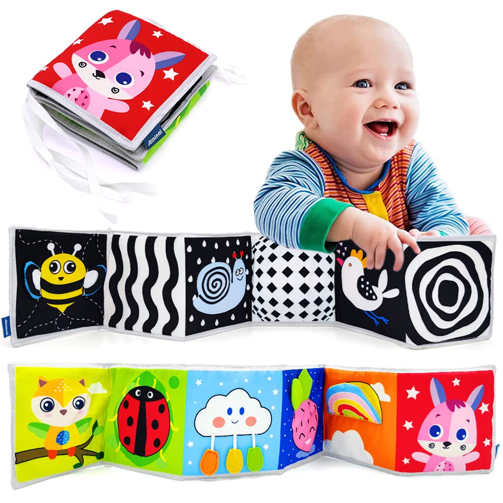 SNOWIE SOFT Rabbit Baby Toys Cloth Book for Sensory Play and Early Learning | Washable Soft Toy for 0–12 Month Babies