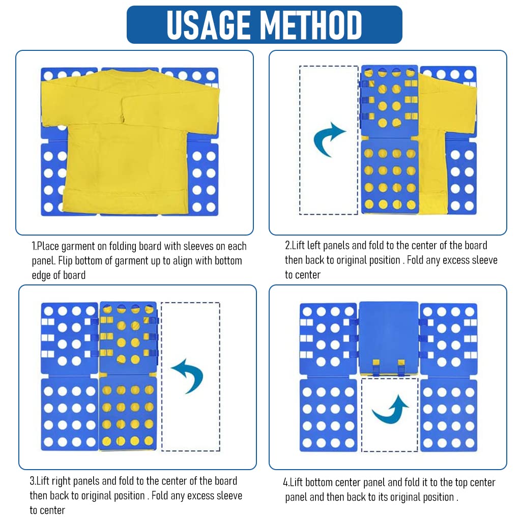 Zibuyu Clothes Folding Board for Wardrobe Organization with Adjustable Panels | ABS Material