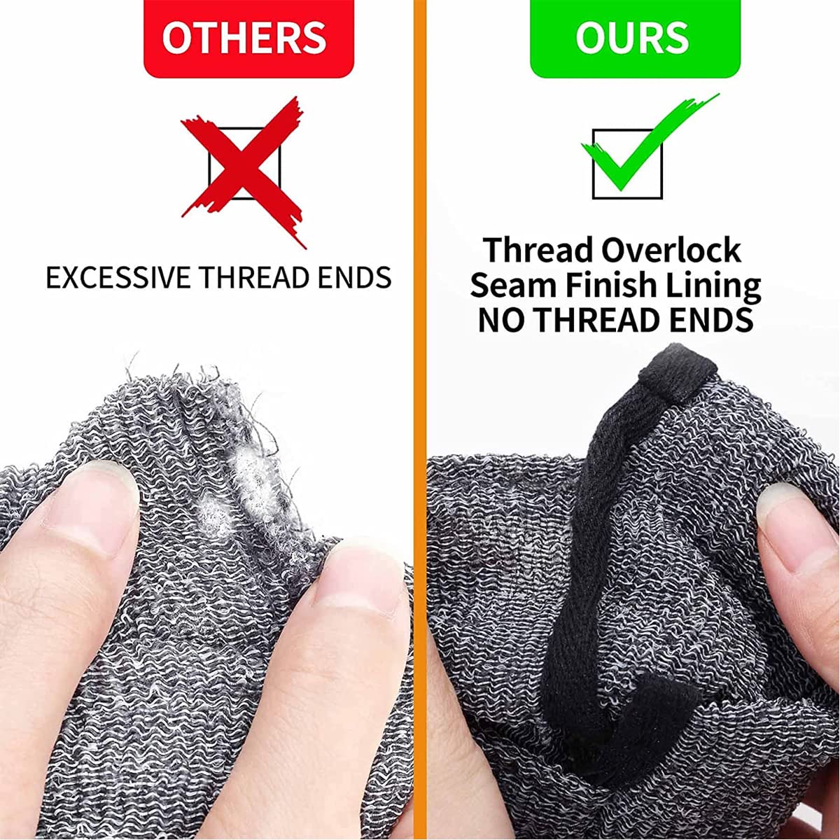 Maycreate Soap Saver Bags for Bath or Shower 6 Pack with Hanging Rope | Gray Mesh Exfoliating Pouch 7.87x4.72 in